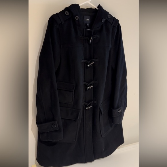GAP Women’s Black Pea Coat Jacket - Picture 2 of 5